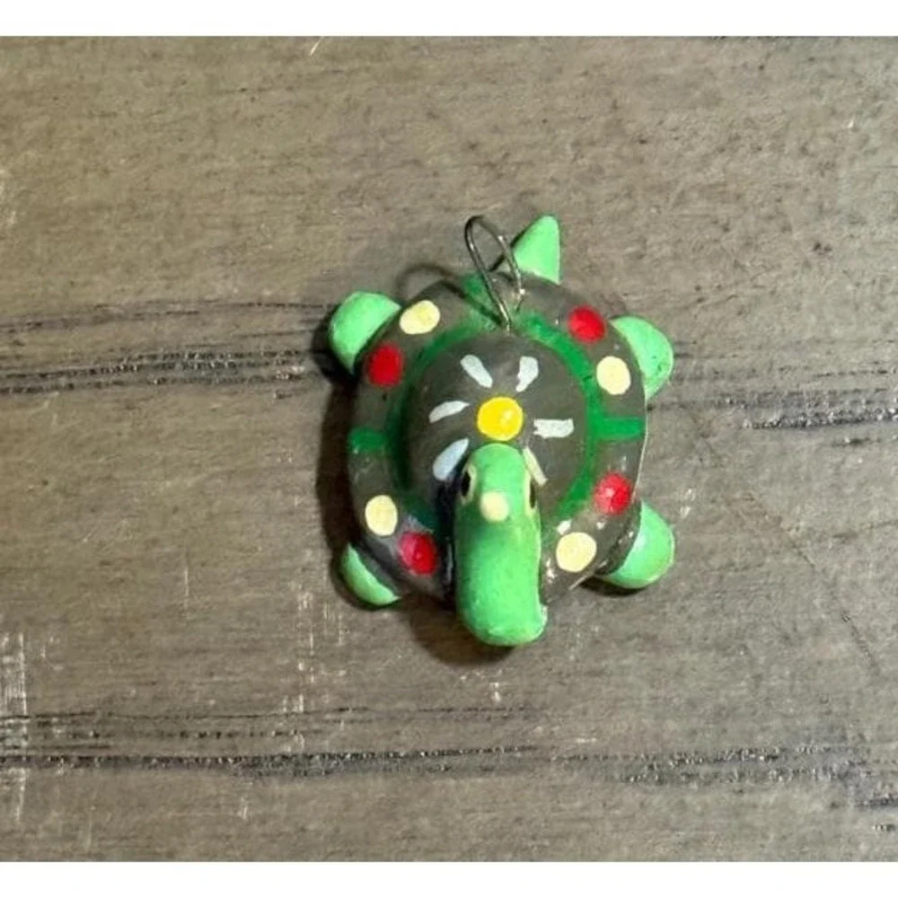 Vintage Mini Mexican Folk Art Charms + Tiny Woven Basket